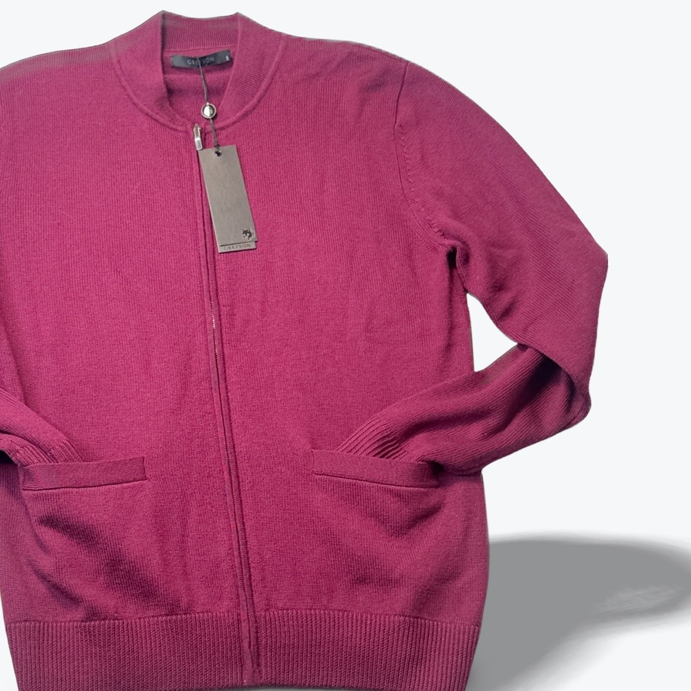 Greyson Sagaponack Full Zip Sweater Mens Small Hawkeye Bomber Knit Cardigan‎ NWT